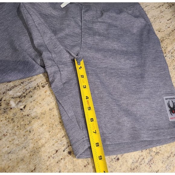 New Size Small Spyder Active Proweb Soft Shell Shorts Gray Drawstring - Picture 10 of 12